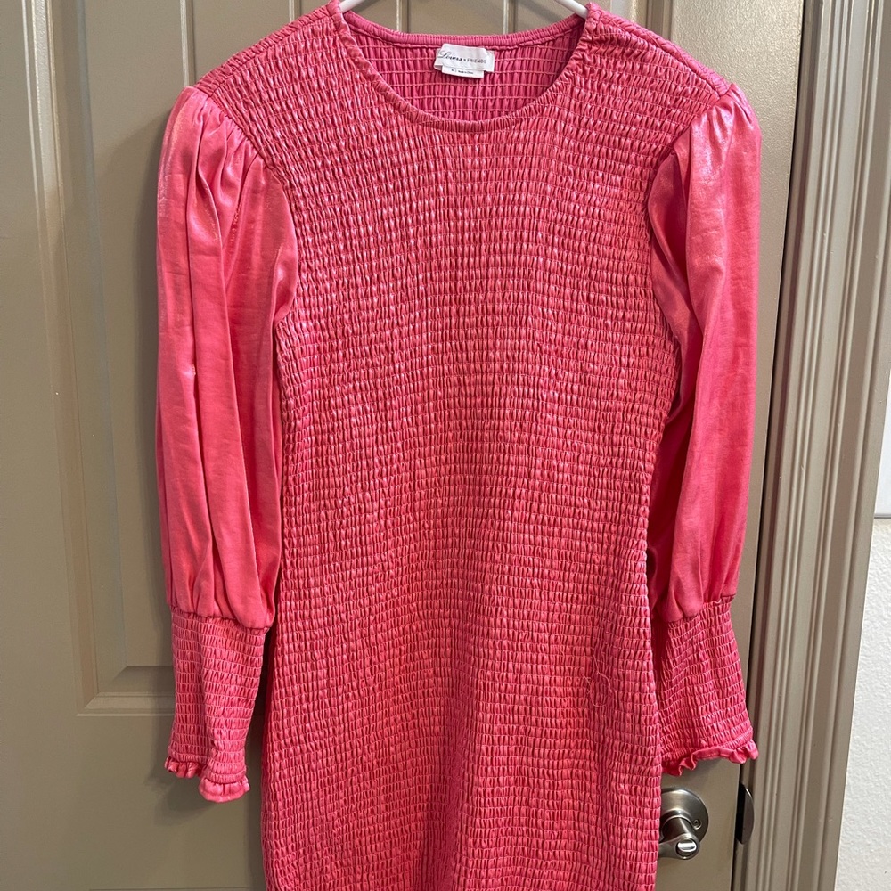Lovers and Friends pink long sleeve mini dress